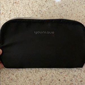 Black and pink cosmetic bag